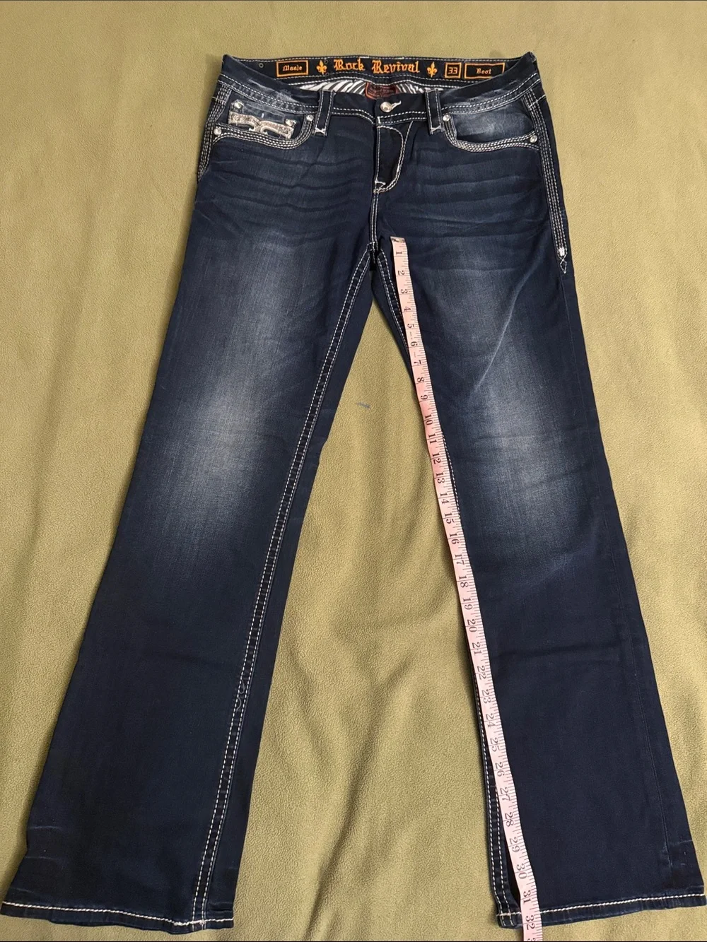Rock Revival Women's Dark Indigo Boot Cut Jeans “Monje” - Picture 1 of 9